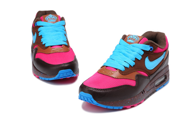 Nike Air Max 87 chaussures femmes Shinning rose bleu noir (2)